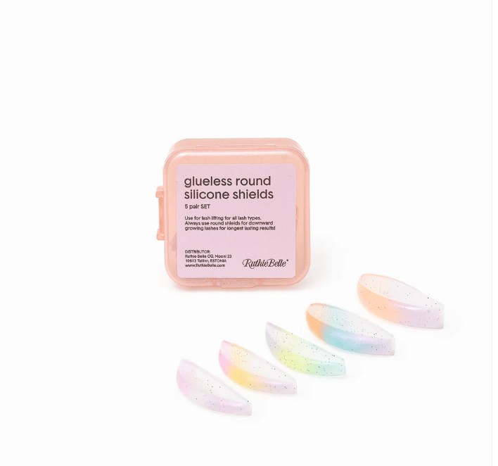 Glueless Round Silikonske blazinice, 5 velikosti SET