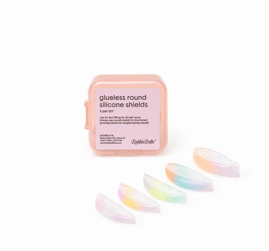 Glueless Round Silikonske blazinice, 5 velikosti SET